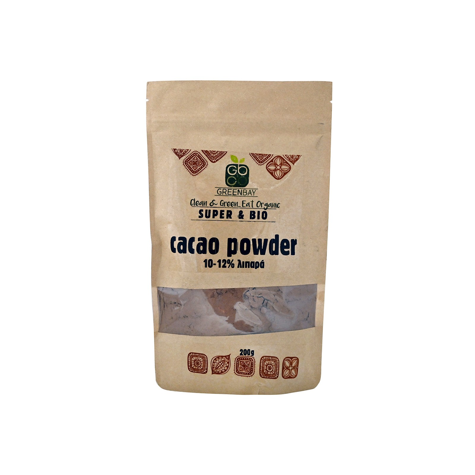 Cacao Powder 10-12% Bio 200gr Green Bay
